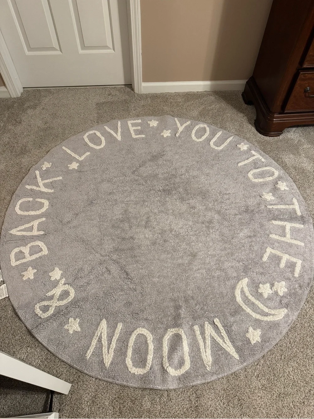 Pottery Barn Sweet Moon Sentiments Washable Rug